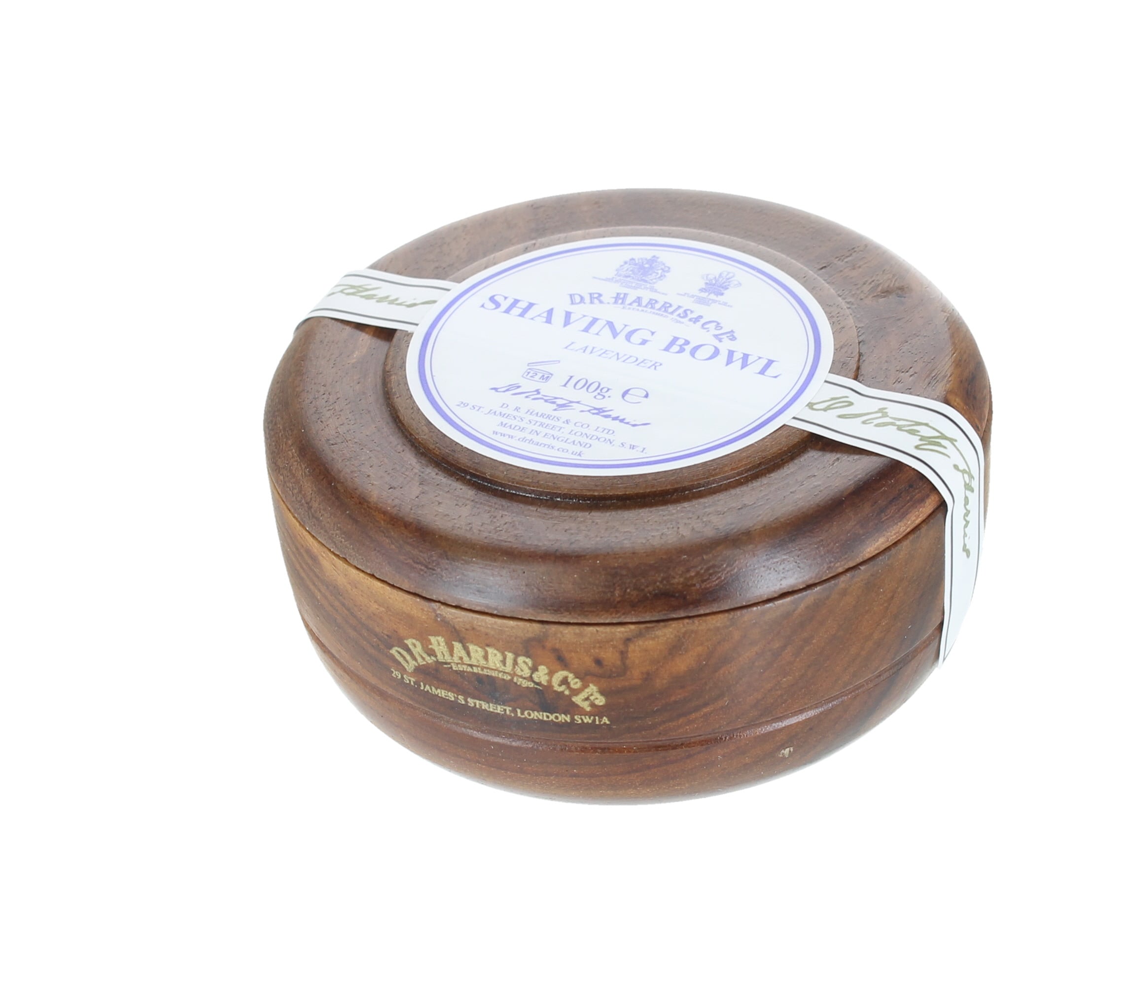 D.R. Harris Lavender Shaving Soap in Mahogany Bowl